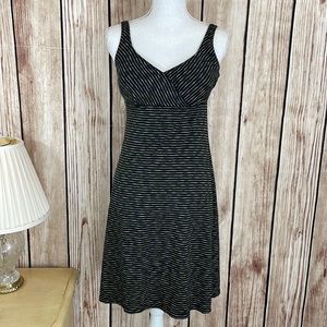Prana Black/Yellow/White Stripe Active Dress w/Built In Bra Size Small